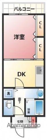 CUBICLE・F(1DK/4階)の間取り写真