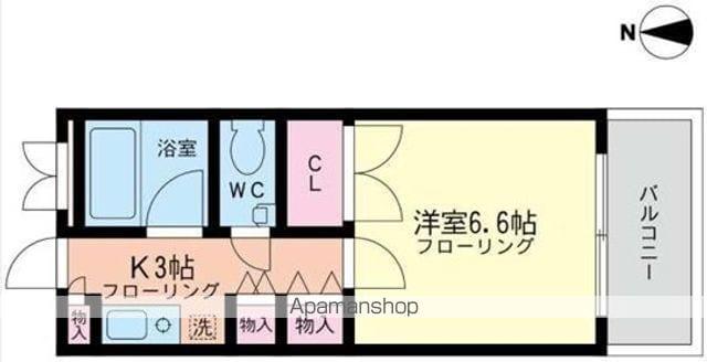 クラフトリー(1K/2階)の間取り写真