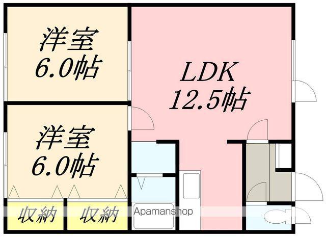 サーパスリブⅡ(2LDK/2階)の間取り写真