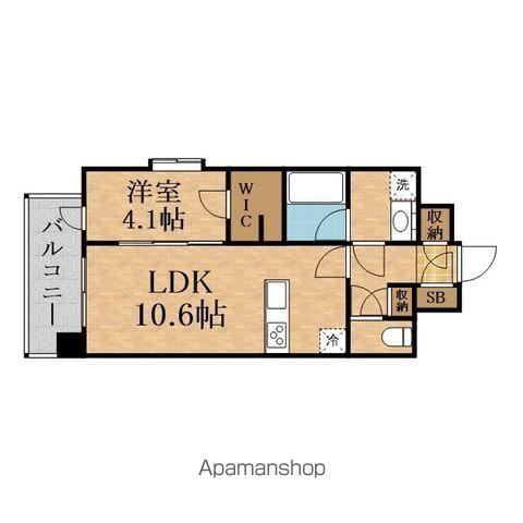 ラグレースセンバヤシオオミヤ(1LDK/10階)の間取り写真