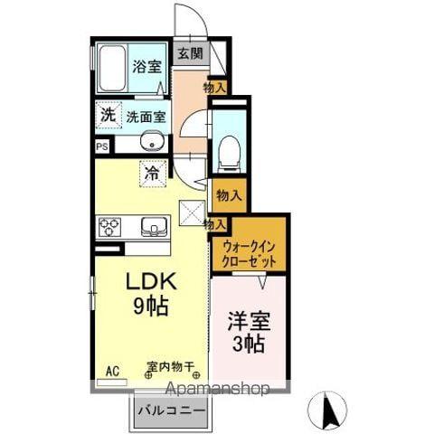 ルイティアⅧ(1LDK/1階)の間取り写真