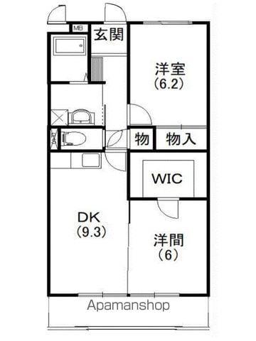 エルドミール(2LDK/1階)の間取り写真