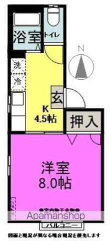 フレグランスエース(1K/1階)の間取り写真