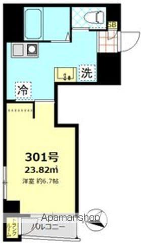 ライオンズマンション渋谷(1K/3階)の間取り写真