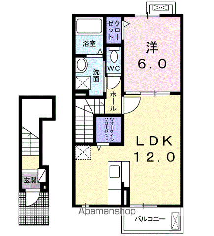 ベル・ブリーズSⅥ(1LDK/2階)の間取り写真