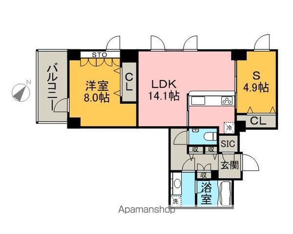 クラスけやき通(1SLDK/9階)の間取り写真
