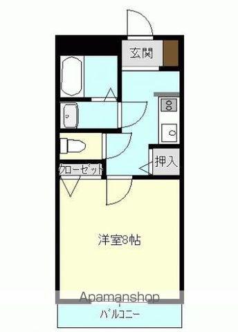 BETTER R 藤崎(1K/3階)の間取り写真