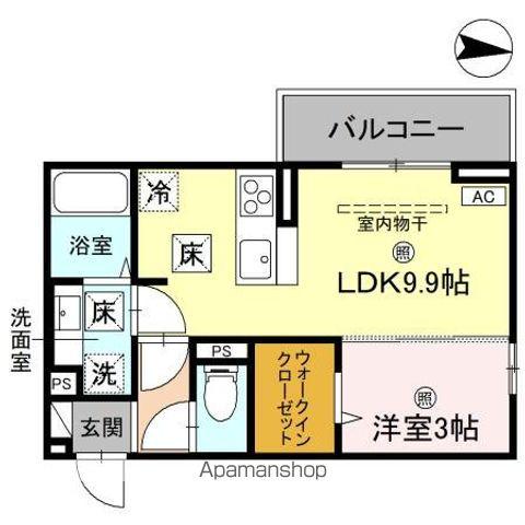 KOHRYU(1LDK/1階)の間取り写真