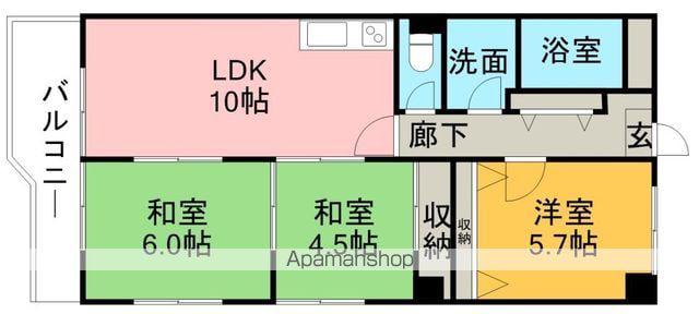 メゾンドSKⅡ(3LDK/1階)の間取り写真