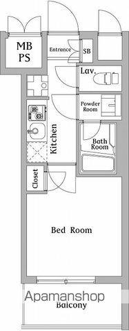 ハーモニーレジデンス川崎002(1K/13階)の間取り写真