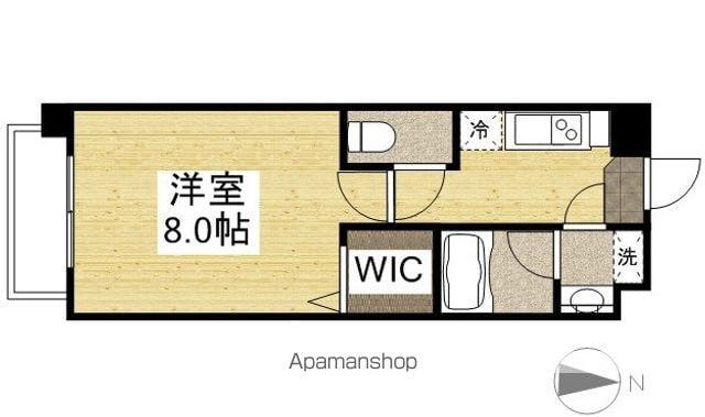 スキポール駅元町(1K/1階)の間取り写真