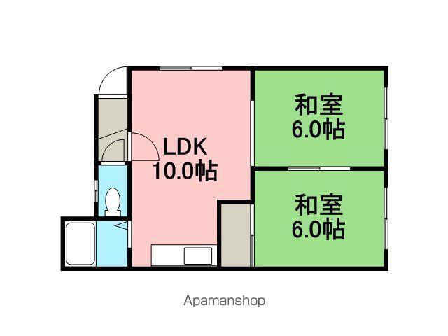 キャピタル花川(2LDK/2階)の間取り写真