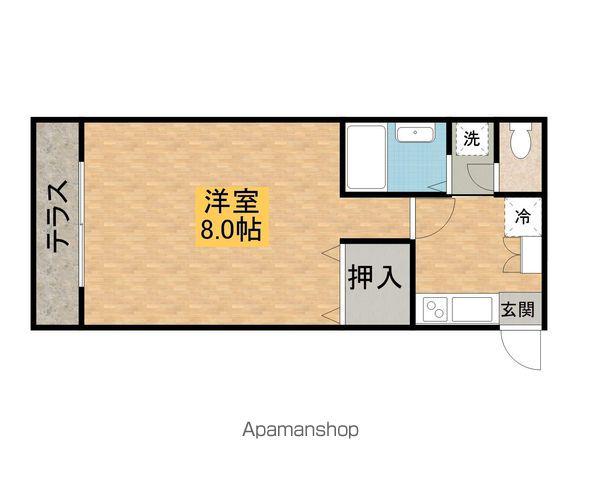 クローバーMORI(1K/1階)の間取り写真