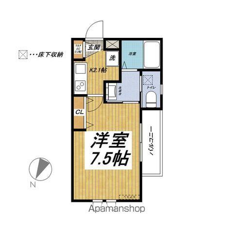 シグナス小竹(1K/1階)の間取り写真