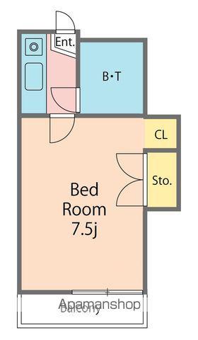 ワークマンション(1K/3階)の間取り写真