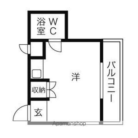 サンメゾン安田(ワンルーム/4階)の間取り写真