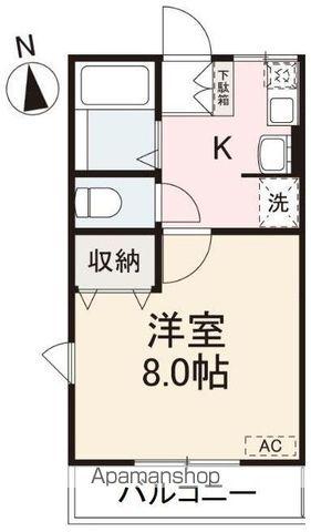 グレイスヒルズⅠ番館・Ⅱ番館(1K/2階)の間取り写真