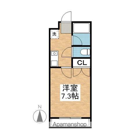 ムーニー朝日NO.2(1K/2階)の間取り写真