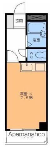 岡崎第8ビル(ワンルーム/2階)の間取り写真