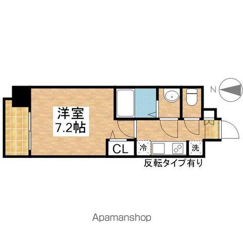 メイクスデザイン鶴舞(1K/7階)の間取り写真