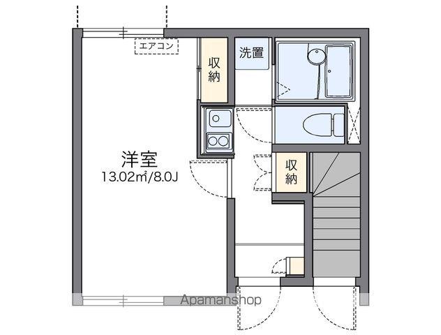 レオネクストゴールド(1K/1階)の間取り写真