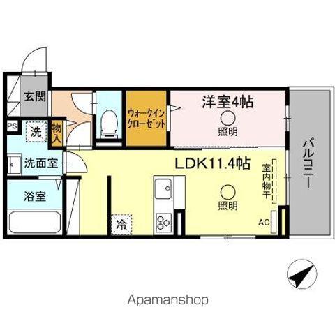 アイリスガーデン(1LDK/2階)の間取り写真