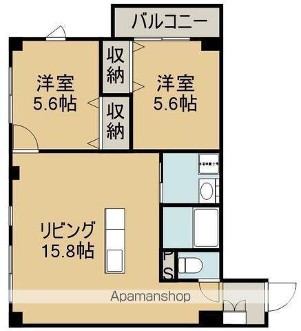 YUNO CROSSPLACE(2LDK/2階)の間取り写真