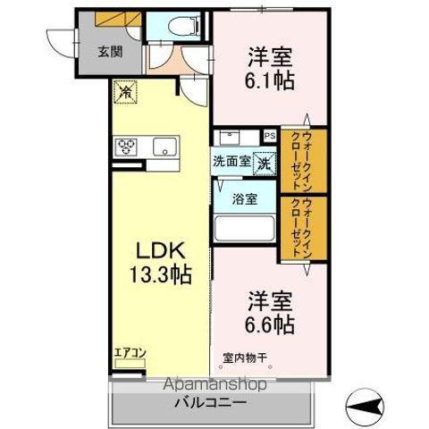 アルフォーレ(2LDK/3階)の間取り写真