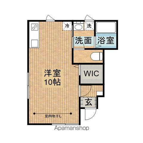 テゾーロ梨木C棟(ワンルーム/1階)の間取り写真