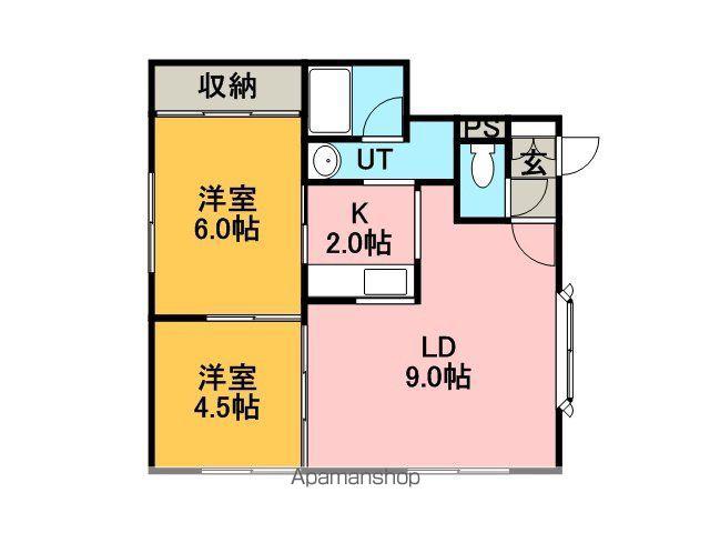 スプリング32(2LDK/2階)の間取り写真
