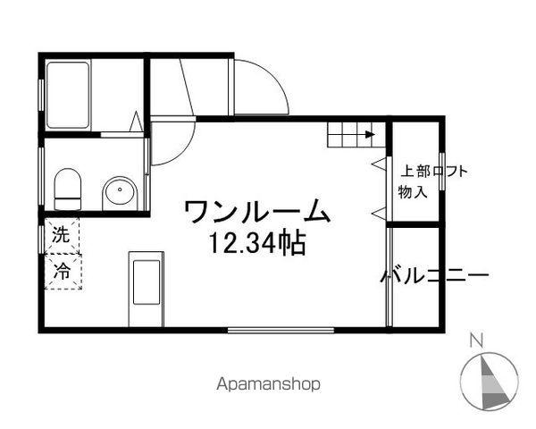 アクティブライン(ワンルーム/2階)の間取り写真