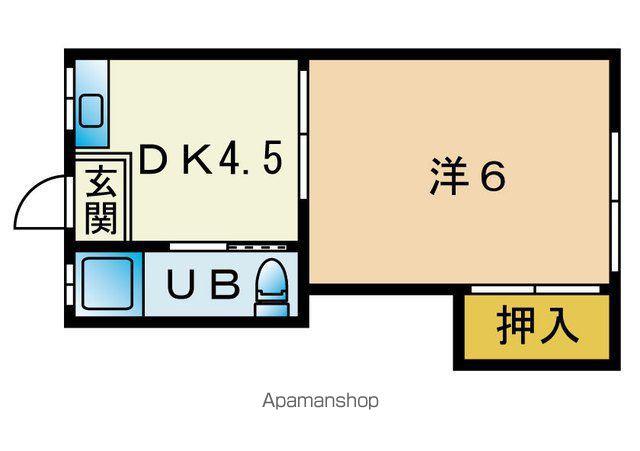 グリーンハイツA棟(1DK/1階)の間取り写真