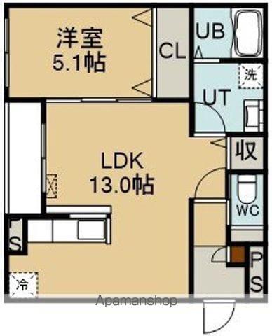 MONTERRA(1LDK/2階)の間取り写真