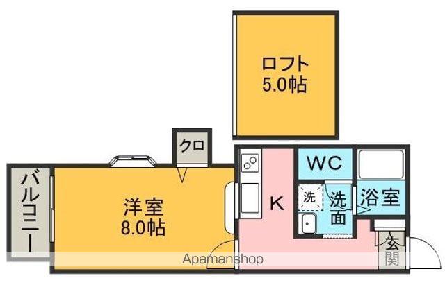 トータルサンシャインNAJIMA(1K/1階)の間取り写真