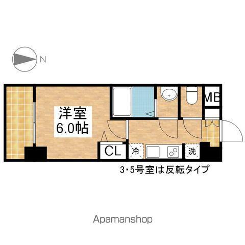 メイクスアート上前津Ⅵ(1K/13階)の間取り写真