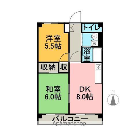 レジデンスアダージオ(2DK/3階)の間取り写真