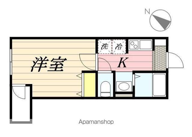 グランカスケードみのり台(1K/1階)の間取り写真
