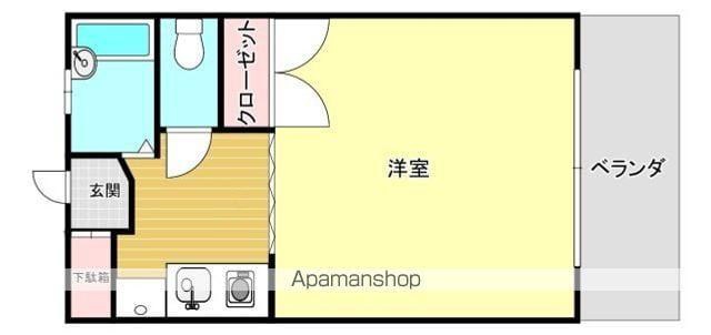 コーポヤマノ(ワンルーム/3階)の間取り写真
