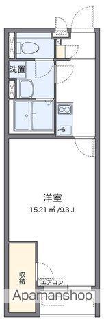 クレイノ岡山Ⅱ(1K/2階)の間取り写真