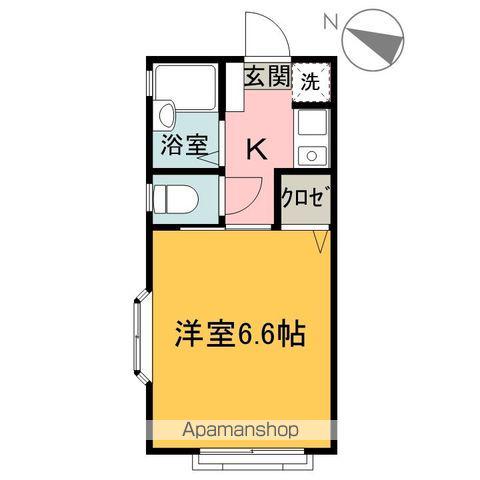 ルミエール宮寺(1K/1階)の間取り写真