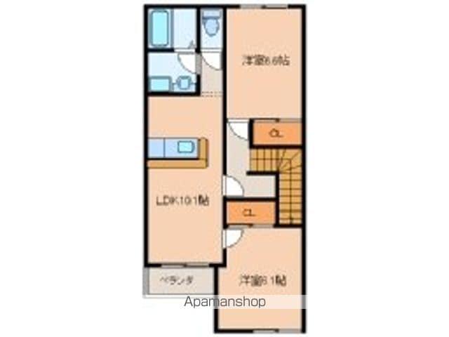 エンジェルスター(2LDK/2階)の間取り写真