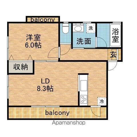 アーバニズム62(1LDK/1階)の間取り写真