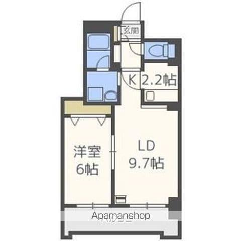 SQUAREMS6.14Ⅱ(1LDK/7階)の間取り写真