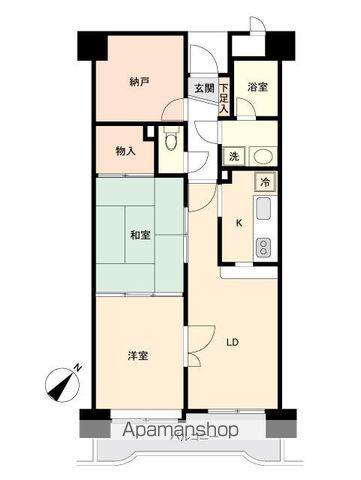 ダイアパレス泉崎(2SDK/1階)の間取り写真