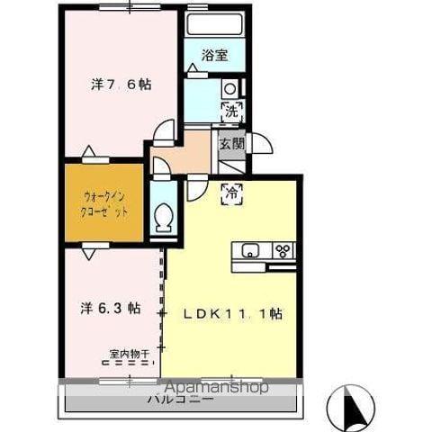ドルチェ美濃太田(2LDK/3階)の間取り写真