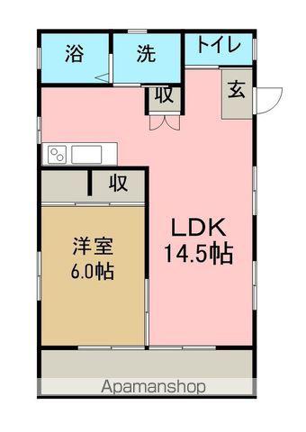 KURASO(1LDK/2階)の間取り写真