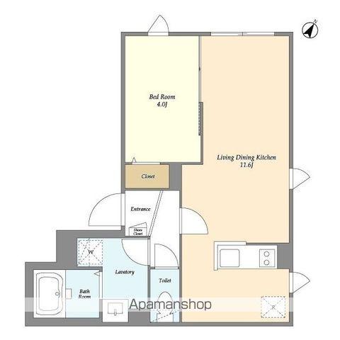 タスキSMART新大塚Ⅱ(1LDK/1階)の間取り写真