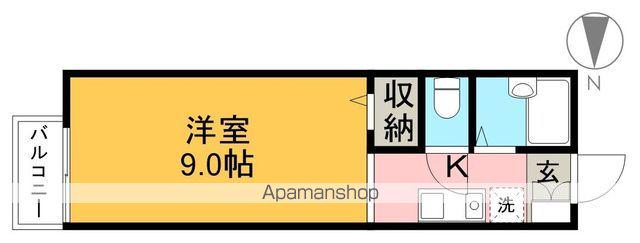 プレジール長尾(ワンルーム/2階)の間取り写真