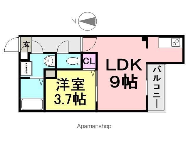 アコード水堂町(1LDK/1階)の間取り写真