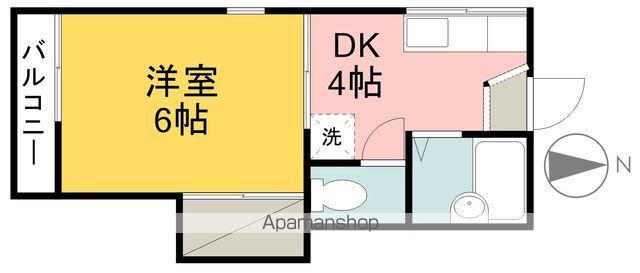 コーポ南(1K/2階)の間取り写真